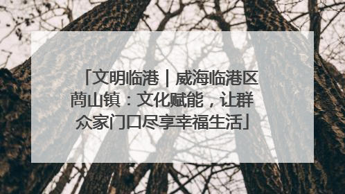 文明临港｜威海临港区蔄山镇：文化赋能，让群众家门口尽享幸福生活