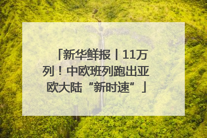 新华鲜报丨11万列！中欧班列跑出亚欧大陆“新时速”