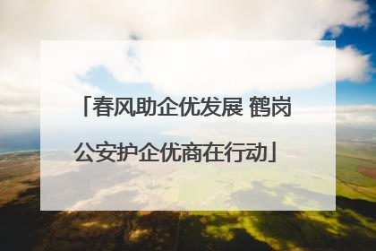 春风助企优发展 鹤岗公安护企优商在行动