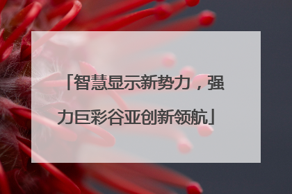 智慧显示新势力，强力巨彩谷亚创新领航