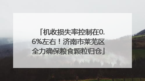 机收损失率控制在0.6%左右！济南市莱芜区全力确保粮食颗粒归仓