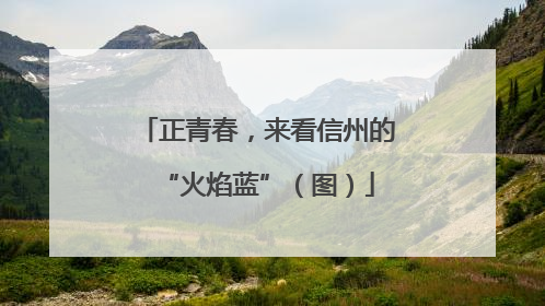 正青春，来看信州的“火焰蓝”（图）