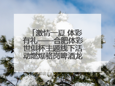 激情一夏 体彩有礼——合肥体彩世俱杯主题线下活动燃爆骆岗啤酒龙虾嘉年华