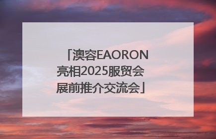 澳容EAORON亮相2025服贸会展前推介交流会