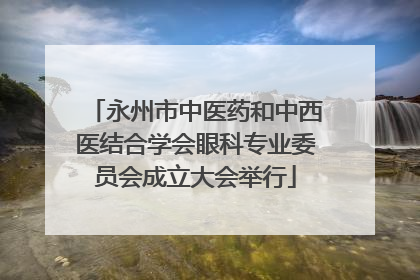永州市中医药和中西医结合学会眼科专业委员会成立大会举行