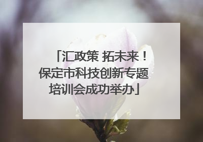 汇政策 拓未来！保定市科技创新专题培训会成功举办