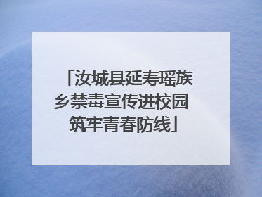 汝城县延寿瑶族乡禁毒宣传进校园 筑牢青春防线