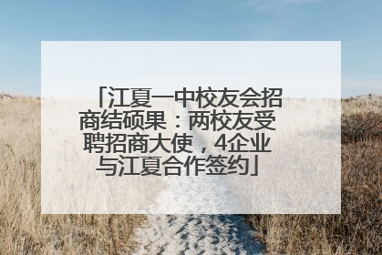 江夏一中校友会招商结硕果：两校友受聘招商大使，4企业与江夏合作签约