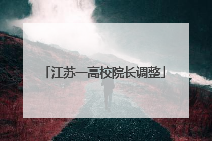 江苏一高校院长调整