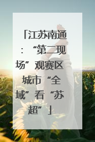 江苏南通：“第二现场”观赛区 城市“全域”看“苏超”