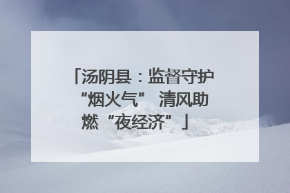 汤阴县：监督守护“烟火气” 清风助燃“夜经济”
