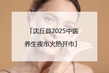 沈丘县2025中医养生夜市火热开市