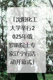 沈阳化工大学举行2025年俄罗斯院士专家辽宁行活动开幕式