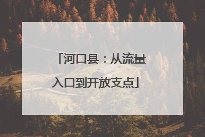 河口县：从流量入口到开放支点
