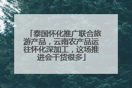 泰国怀化推广联合旅游产品，云南农产品运往怀化深加工，这场推进会干货很多