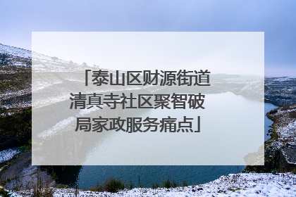 泰山区财源街道清真寺社区聚智破局家政服务痛点