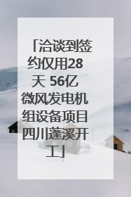 洽谈到签约仅用28天 56亿微风发电机组设备项目四川蓬溪开工