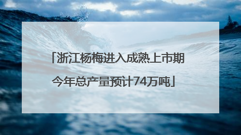 浙江杨梅进入成熟上市期 今年总产量预计74万吨