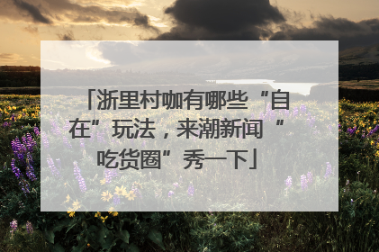 浙里村咖有哪些“自在”玩法，来潮新闻“吃货圈”秀一下