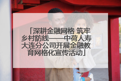 深耕金融网格 筑牢乡村防线——中荷人寿大连分公司开展金融教育网格化宣传活动