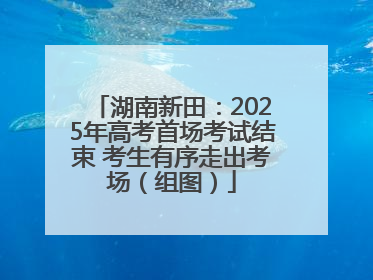 湖南新田：2025年高考首场考试结束 考生有序走出考场（组图）