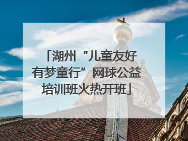 湖州“儿童友好 有梦童行”网球公益培训班火热开班