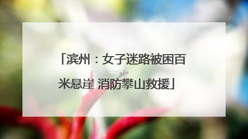 滨州：女子迷路被困百米悬崖 消防攀山救援