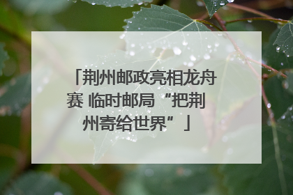 荆州邮政亮相龙舟赛 临时邮局“把荆州寄给世界”