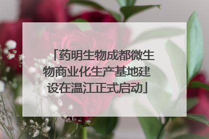 药明生物成都微生物商业化生产基地建设在温江正式启动
