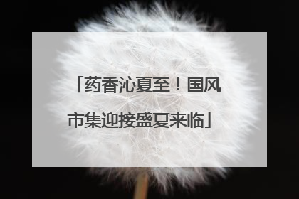 药香沁夏至！国风市集迎接盛夏来临