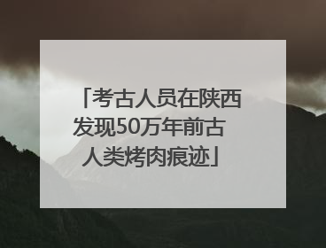 考古人员在陕西发现50万年前古人类烤肉痕迹