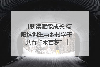 耕读赋能成长 衡阳选调生与乡村学子共育“禾苗梦”