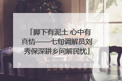 脚下有泥土 心中有真情——七旬调解员刘秀保深耕乡间解民忧