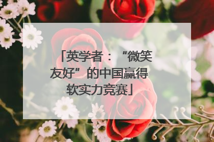 英学者：“微笑友好”的中国赢得软实力竞赛