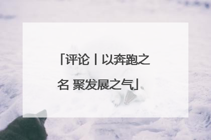 评论丨以奔跑之名 聚发展之气
