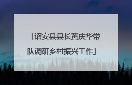 诏安县县长黄庆华带队调研乡村振兴工作