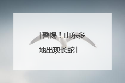 警惕！山东多地出现长蛇