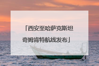 西安至哈萨克斯坦奇姆肯特航线发布