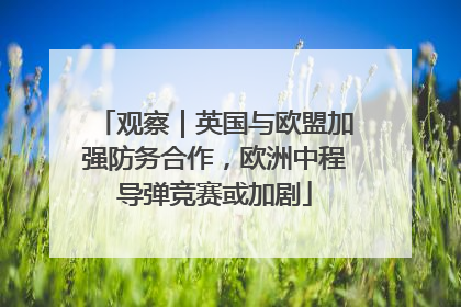 观察｜英国与欧盟加强防务合作，欧洲中程导弹竞赛或加剧