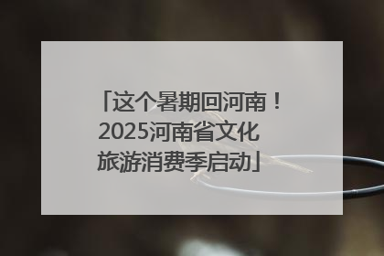 这个暑期回河南！2025河南省文化旅游消费季启动