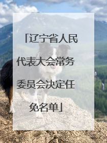 辽宁省人民代表大会常务委员会决定任免名单