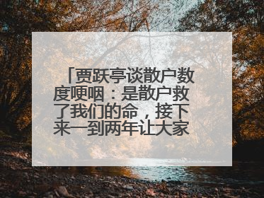 贾跃亭谈散户数度哽咽：是散户救了我们的命，接下来一到两年让大家挽回损失