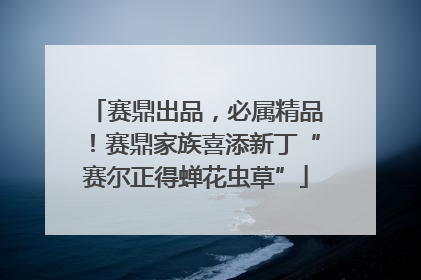 赛鼎出品，必属精品！赛鼎家族喜添新丁“赛尔正得蝉花虫草”