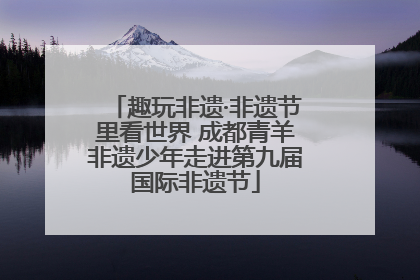 趣玩非遗·非遗节里看世界 成都青羊非遗少年走进第九届国际非遗节