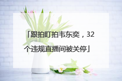 跟拍盯拍韦东奕，32个违规直播间被关停