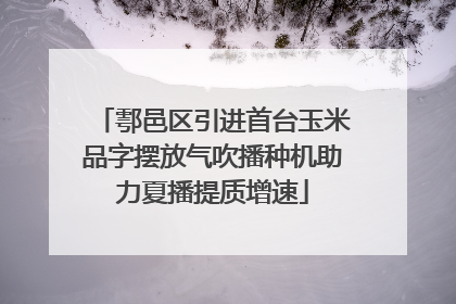 鄠邑区引进首台玉米品字摆放气吹播种机助力夏播提质增速