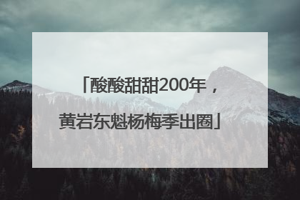 酸酸甜甜200年，黄岩东魁杨梅季出圈