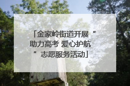 金家岭街道开展“助力高考 爱心护航”志愿服务活动