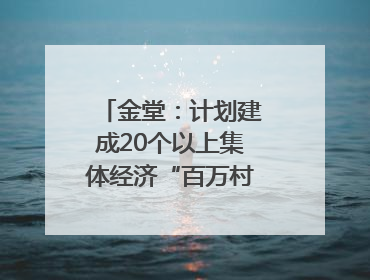金堂：计划建成20个以上集体经济“百万村”｜成都县市新城高质量发展