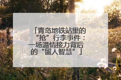 青岛地铁站里的“抢”行李事件：一场温情接力背后的“留人智慧”